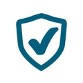 Security approval check icon. Digital protection and security data concept